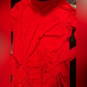 Athleta Bright Red Zip-Up Top